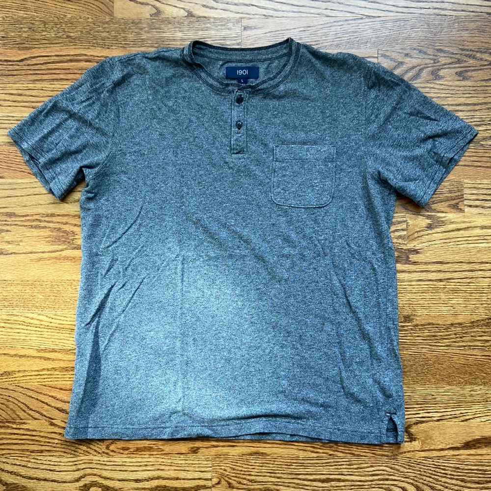 1901 Grey Henley T-Shirt